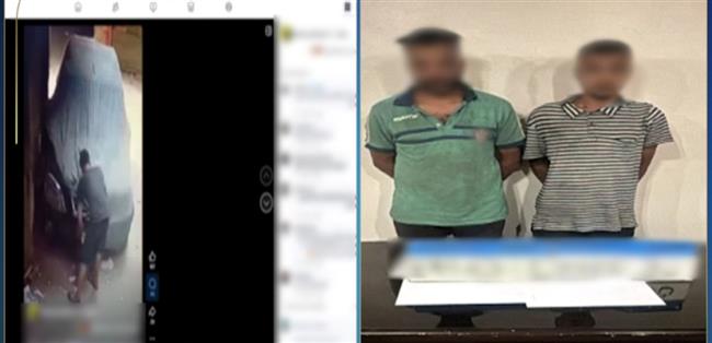 سقوط عاطل سرق لوحات معدنية من سيارة في الجيزة  