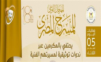 القومي للمسرح يحتفي بمكرّمي المحافظات لتوثيق مسيرتهم الفنية اليوم
