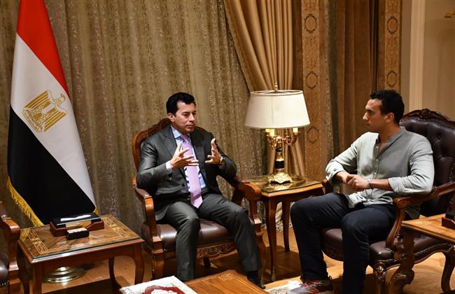 وزير الرياضة يلتقي البطل الأولمبي أحمد الجندي ويبحث استعداداته للمرحلة المقبلة