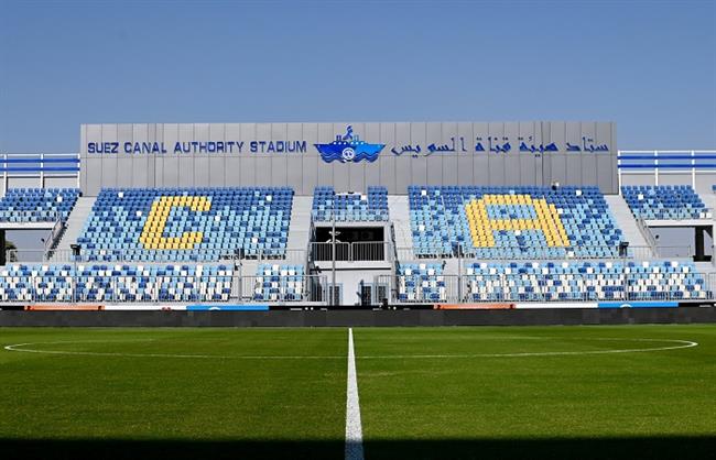 ملعب هيئة قناة السويس يتزين لاستضافة مباراة الزمالك وسيراميكا| صور  