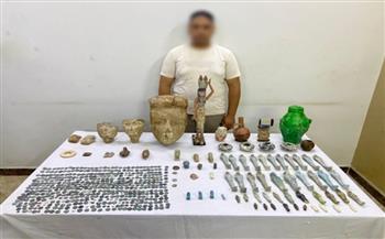 تعود للعصور القديمة.. ضبط 577 قطعة بحوزة تاجر أدوات منزلية في المنيا