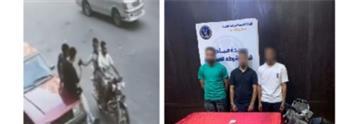 ضبط المتهمين بسرقة هاتف محمول من شخص خلال استقلالهما دراجة نارية بالجيزة