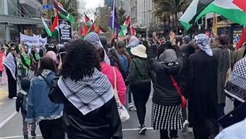 الآلاف يشاركون في مسيرة مؤيدة للفلسطينيين في أكبر مدن نيوزيلندا