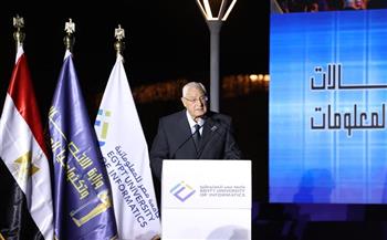 عدلي منصور: جامعة مصر للمعلوماتية صرح علمي وُلد من رؤية طموحة