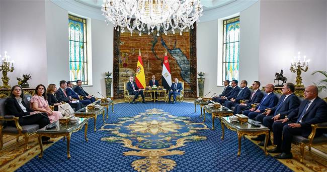 الرئيس السيسي وملك إسبانيا يؤكدان رفضهما التام للممارسات الإسرائيلية بالضفة الغربية