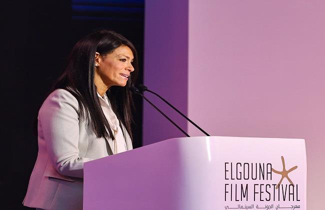 وزيرة التخطيط تشارك في المؤتمر الصحفي لمهرجان الجونة السينمائي 