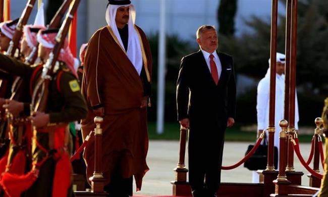 الملك عبدالله الثاني يستقبل أمير قطر في زيارة رسمية للأردن