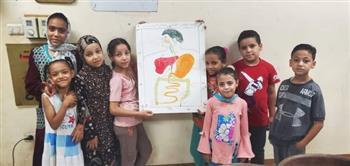 ورشة فنية عن "الجهاز الهضمي لجسم الإنسان" بثقافة أبوجرج