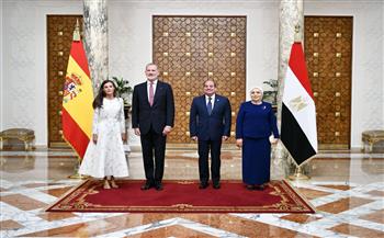 الرئيس السيسي يقيم مأدبة عشاء على شرف ملك إسبانيا بمنطقة الهرم