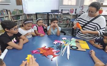 ورشة عمل بعنوان "تدوير مخلفات البيئة" للأطفال بمكتبة 6 أكتوبر العامة