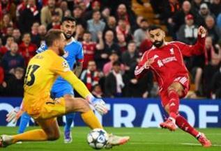 صلاح أول لاعب في تاريخ دوري الأبطال يسجل ويصنع خلال أول 6 دقائق بقميص نادٍ إنجليزي 