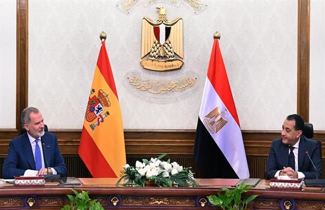 رئيس الوزراء يستقبل ملك إسبانيا بمقر الحكومة 