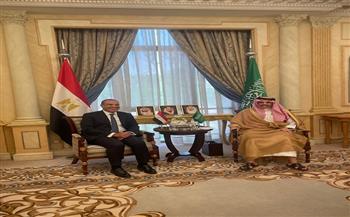 وزير الخارجية يجري مباحثات مع نظيره السعودي لتعزيز التعاون الثنائي