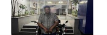 سقوط لص الدراجات الناريه في دمياط