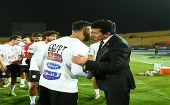 وزير الرياضة يشهد مران المنتخب قبل مواجهة اثيوبيا بتصفيات كأس العالم 2026 