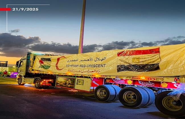 "الهلال الأحمر": قافلة "زاد العزة" الـ41 تحمل 2500 طن مساعدات إنسانية للفلسطينيين بغزة
