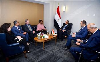 وزير الخارجية يستعرض مع رئيسة مجموعة الأزمات الدولية جهود مصر لاستضافة مؤتمر لإعادة إعمار غزة 