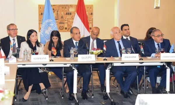 وزير الخارجية يستضيف اجتماعًا وزاريًا حول إعادة إعمار غزة ببعثة مصر لدى الأمم المتحدة