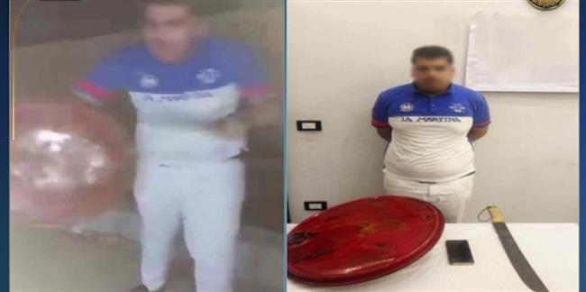 القبض على شخص لقيامه بإشهار سلاح أبيض ودرع حديدي والتلويح بهما في الإسكندرية