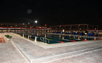وزير الرياضة ومحافظ الجيزة يفتتحان مجمع حمامات السباحة بالشيخ زايد