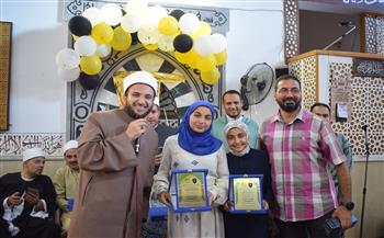 تكريم أكثر من 300 حافظ للقرآن الكريم في ختام النشاط الصيفي بمسجد جنة الفردوس بالشروق 