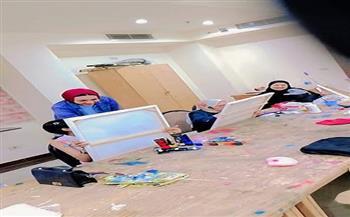 قصر ثقافة دمنهور ينظم ورشة رسم بالأكريليك