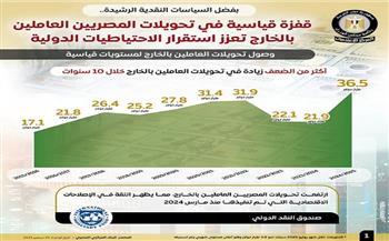 مجلس الوزراء: قفزة قياسية في تحويلات المصريين العاملين بالخارج تعزز استقرار الاحتياطيات الدولية