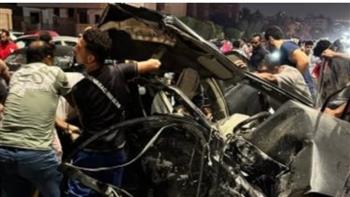 الحماية المدنية تستخرج جثث ضحايا حادث تصادم بمحور جمال عبد الناصر