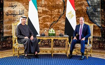 الرئيس السيسي يلتقي بنظيره الإماراتي ويؤكد متانة العلاقات المشتركة بين البلدين