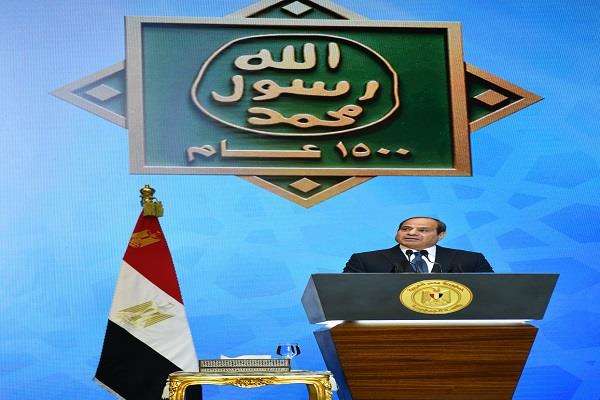 الرئيس السيسي: نجتمع اليوم لاحتفال عظيم يأتي كل عام بالبهجة على الشعوب العربية والإسلامية