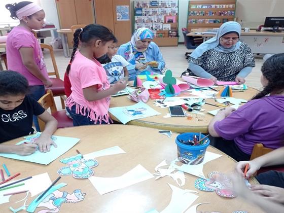 مكتبة المعادي العامة تجمع بين الفن والروحانية في ورشة المولد النبوي