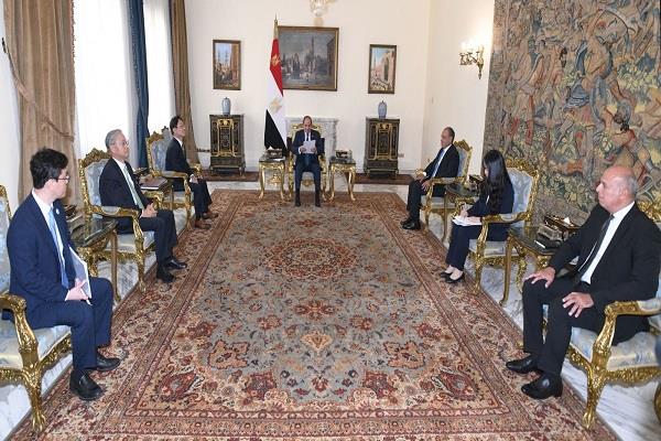 الرئيس السيسي يثمّن ما شهدته العلاقات المصرية الكورية من تطور ملموس على كافة الأصعدة