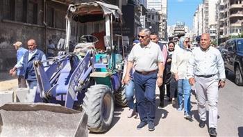 محافظ الإسكندرية يتابع تنفيذ المرحلة الأولى من مشروع توسعة طريق الحرية