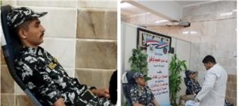 أمن القاهرة ينظم حملة تبرع بالدم لصالح المرضى والمصابين 