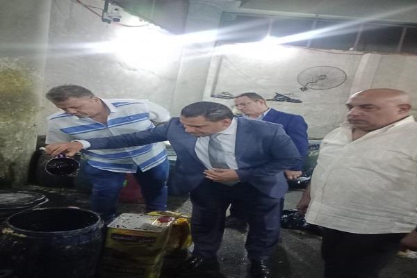 الجيزة تغلق منشأة غير مرخّصة لإعادة تعبئة الزيوت وتضبط 8 أطنان منتجات غذائية فاسدة بأوسي