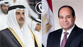 الرئيس السيسي في اتصال مع أمير قطر: نُدين العدوان الإسرائيلي وندعم سيادة الدوحة وإجراءاتها لحماية أمنها