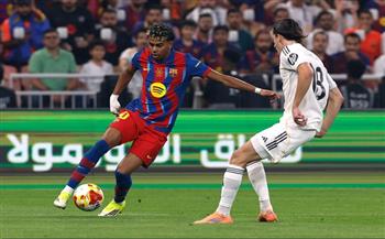 نهائي كأس السوبر الأسباني.. التعادل يفرض نفسه على قمة برشلونة وريال مدريد
