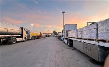 الهلال الأحمر: قافلة زاد العزة الـ114 تتضمن نحو 7.200 طن من المساعدات الإنسانية الشاملة