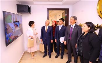 وفد مجلس المستشارين الياباني يتفقد مركز استقبال أبناء العاملين بديوان عام وزارة التضامن بالعاصمة الجديدة