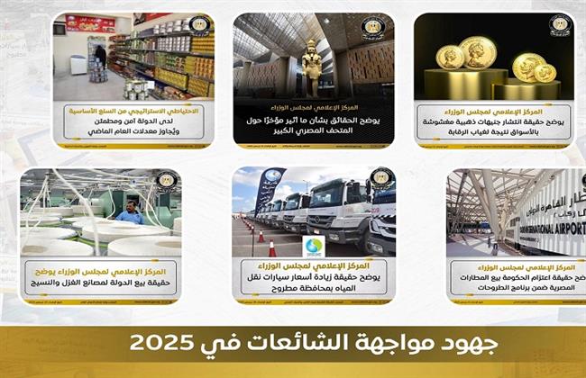 مجلس الوزراء يصدر تقريره السنوي لجهود مواجهة الشائعات في 2025.. الاقتصاد والتعليم والصحة الأكثر استهدافًا