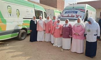 فحص وعلاج 1400حالة وتقديم 3900 خدمة طبية مجانية لأهالي قرية الحاجر ببني سويف ضمن "حياة كريمة"