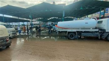 محافظة البحيرة تواصل جهودها لمواجهة موجة الطقس السيئ وضمان انتظام الحركة المرورية