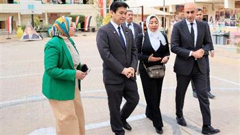 وزير التربية والتعليم ونظيره الياباني يتفقدان مدرسة السيدة نفيسة الثانوية بنات