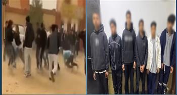 كرة القدم وراء نشوب مشاجرة بين طلاب أمام مدرسة بالجيزة