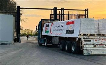 الهلال الأحمر المصري يطلق قافلة «زاد العزة» رقم 117 محملة بـ8 آلاف طن مساعدات