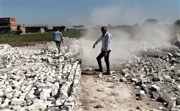 إزالة 7 حالات تعد على أراضي زراعية بحي وسط الإسكندرية