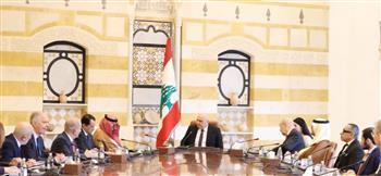 السفير المصري ببيروت يشارك في اجتماع ممثلي دول اللجنة الخماسية مع رئيس لبنان 