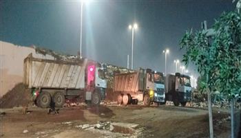 محافظة الجيزة ترفع 600 طن مخلفات من حرم الطريق الدائري بمنطقة أرض اللواء بالعجوزة