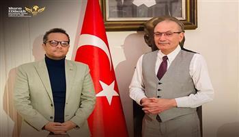 مازن الغرباوي يلتقي السفير التركي بالقاهرة لبحث آفاق التعاون المسرحي بين مصر وتركيا