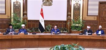 الرئيس السيسي يؤكد أهمية اضطلاع العلماء بدورهم في مواجهة الأفكار المتطرفة والإرهابية
